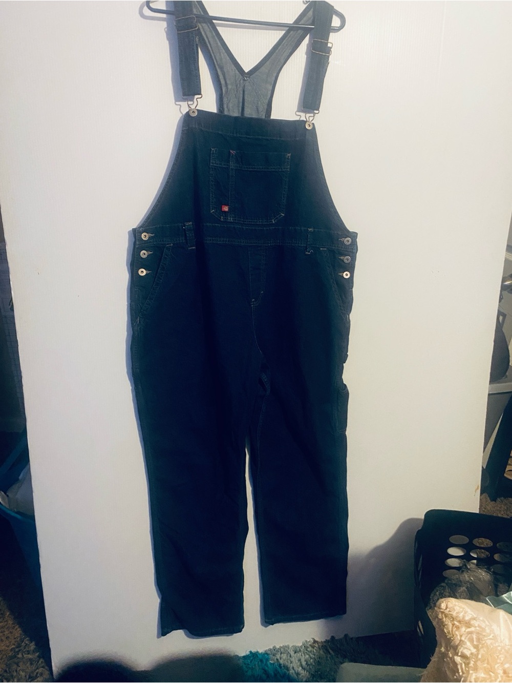 Classic Black Workwear Overalls - Women's